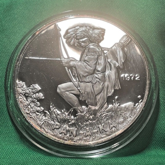 1972  Nation of the Paiute Tribe Silver Proof Medallion Coin Cased#205052129068 - Picture 6 of 6